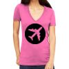 Tultex 214 - Ladies' Slim Fit Fine Jersey V-Neck Thumbnail