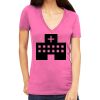 Tultex 214 - Ladies' Slim Fit Fine Jersey V-Neck Thumbnail