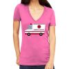 Tultex 214 - Ladies' Slim Fit Fine Jersey V-Neck Thumbnail